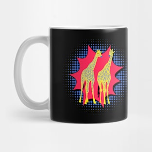 Giraffes pop art Mug